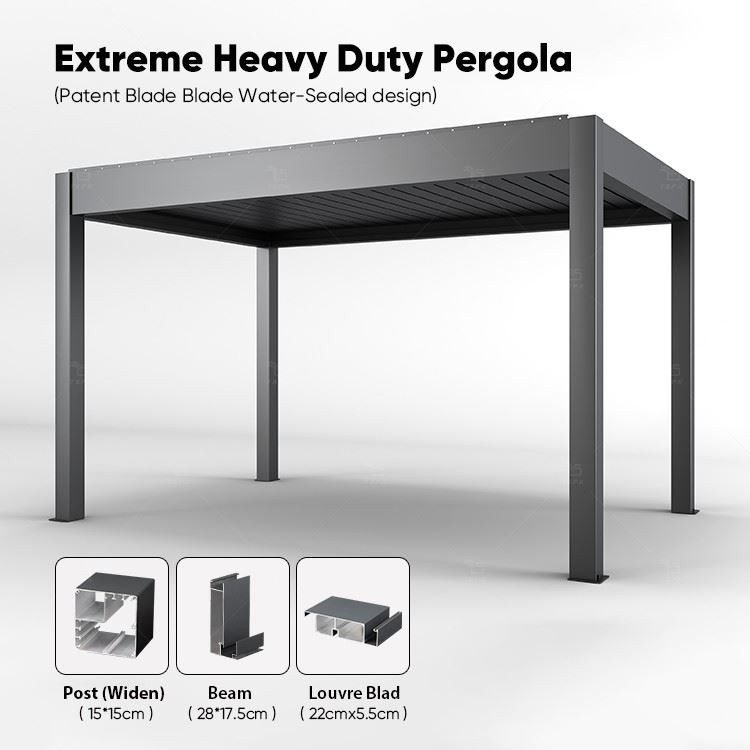 Heavy-Duty Luxury Pergola: Custom Fit, All-Weather Strength & Smart Climate Control suppliers