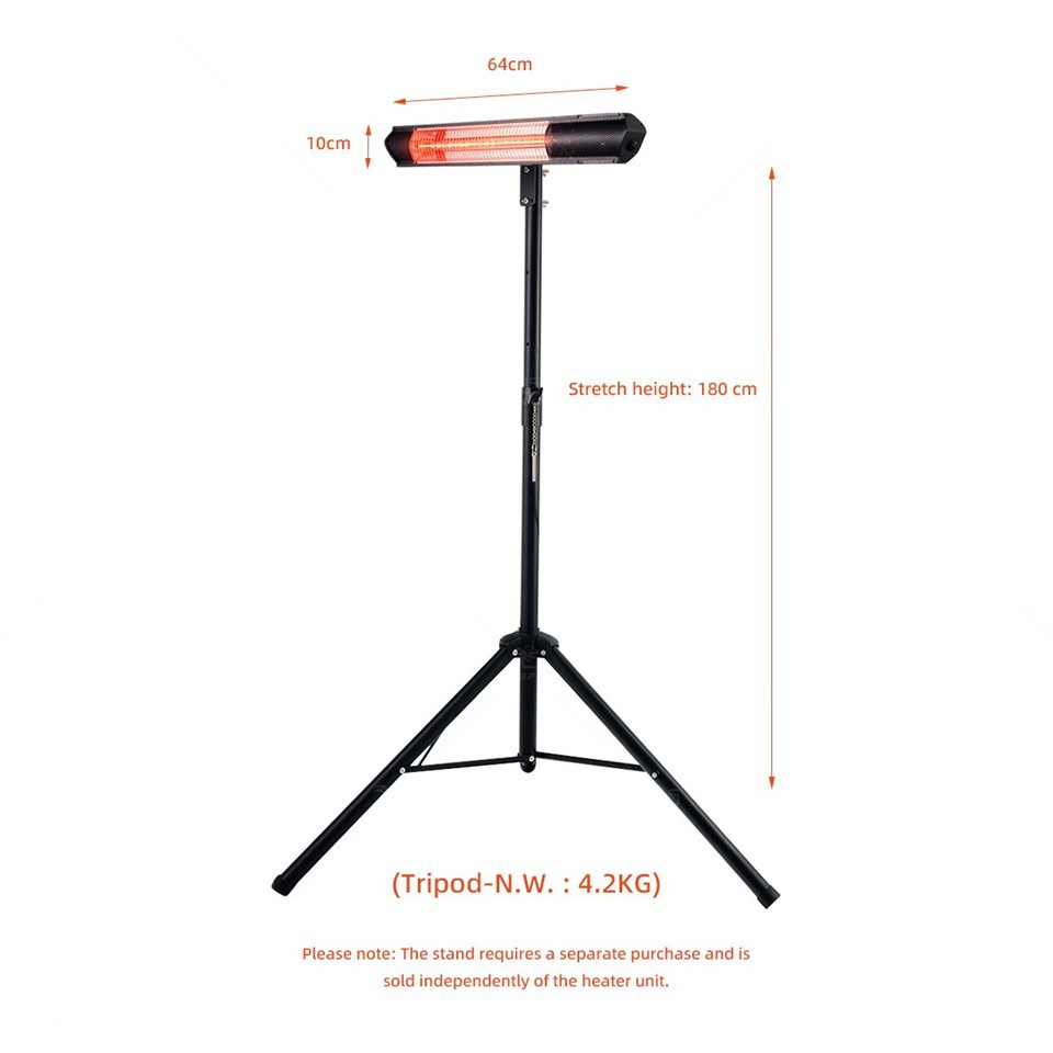 Remote Controlled Wall Mounted Electric Patio Heater factory