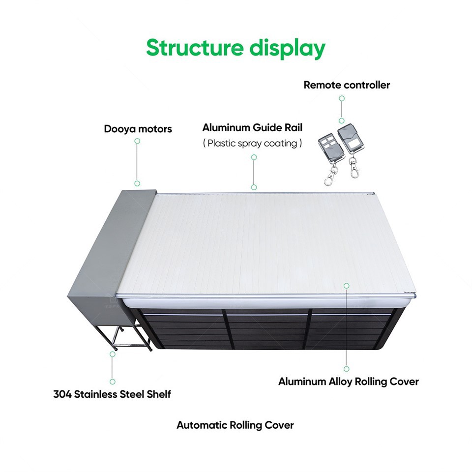 Smart Automatic Roll-up Spa Cover factory