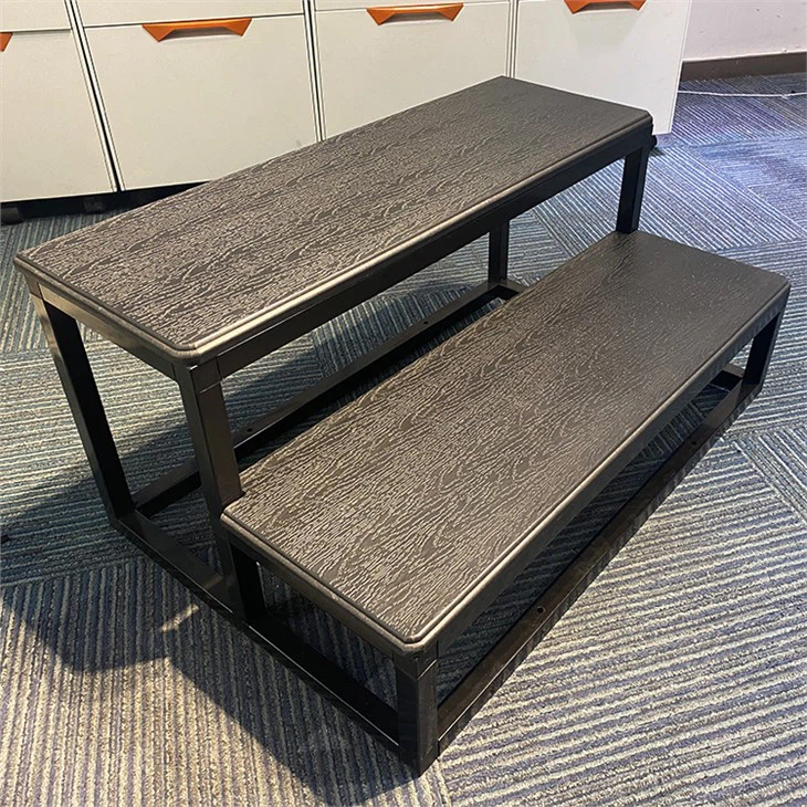 Langkah Spa Anti-slip Plastik Kayu Rancangan Baru